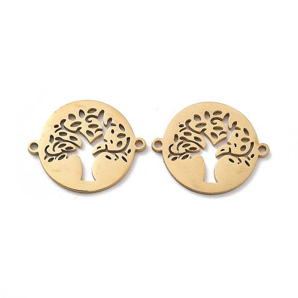 Ion Plating(IP) Tarnish Resistant 304 Stainless Steel Hollow Connector Charms