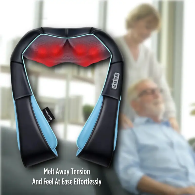 Shiatsu Back Shoulder and Neck Massager with heat, Car Massage Pillow for Neck, Back, Shoulder, Foot, Leg, Winter must have n...