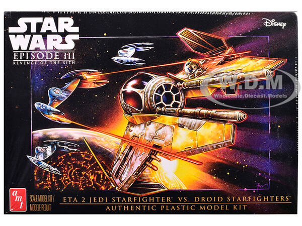 Skill 2 Model Kit ETA 2 Jedi Starfighter VS. Droid Starfighters 4 Model Set \