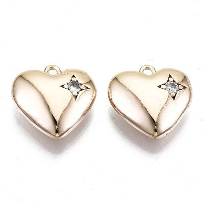 Brass Micro Clear Cubic Zirconia Pendants