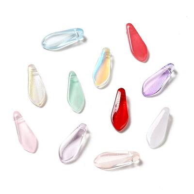 Spray Painted Transparent Glass Beads
