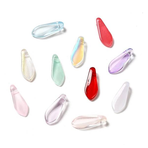 Spray Painted Transparent Glass Beads