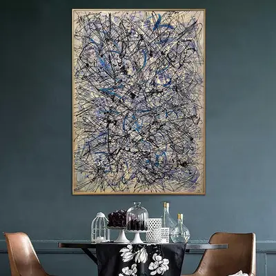 Abstract Paintings On Canvas Original Jackson Pollock Style Painting Expressionist Art Handmade Painting Textured Fine Art | ...