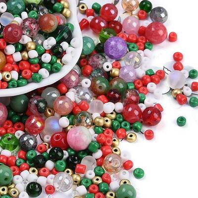 DIY Lampwork Beads & Glass Seed Beds Jewelry Making Findings Kits