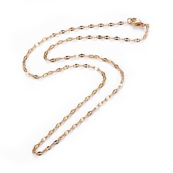 Ion Plating(IP) 304 Stainless Steel Cable Chain Necklaces