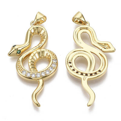 Brass Micro Pave Cubic Zirconia Pendants