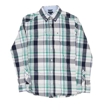Age 16-18 Tommy Hilfiger Shirt - Large White Cotton