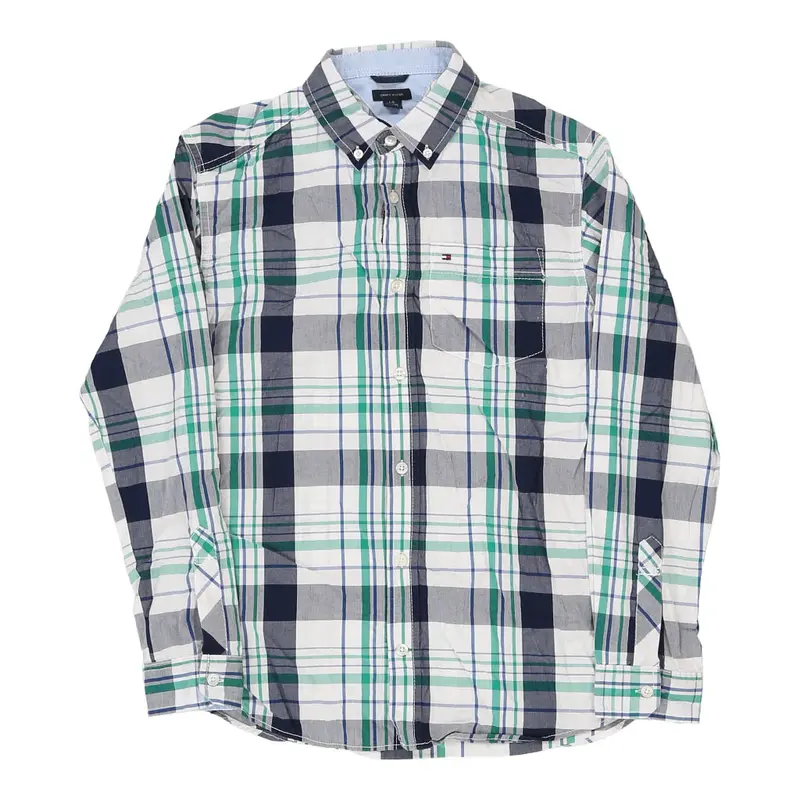 Age 16-18 Tommy Hilfiger Shirt - Large White Cotton
