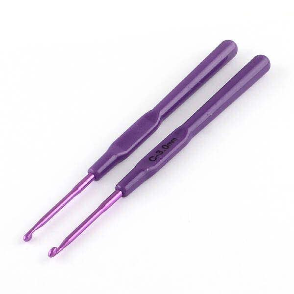 Aluminum Crochet Hooks with Plastic Handle Covered