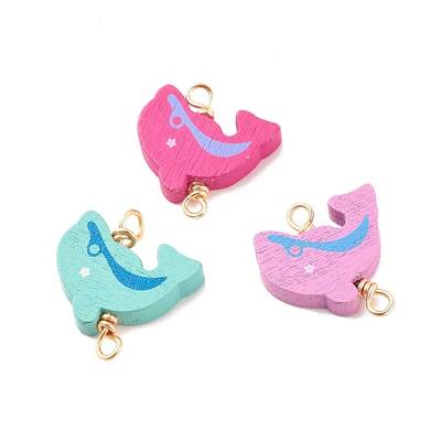 Spray Painted Wood Connector Charms