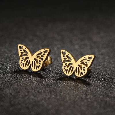 304 Stainless Steel Stud Earrings with 316 Surgical Stainless Steel Pins