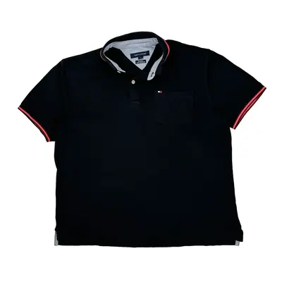Tommy Hilfiger Polo Shirt - Large Black Cotton