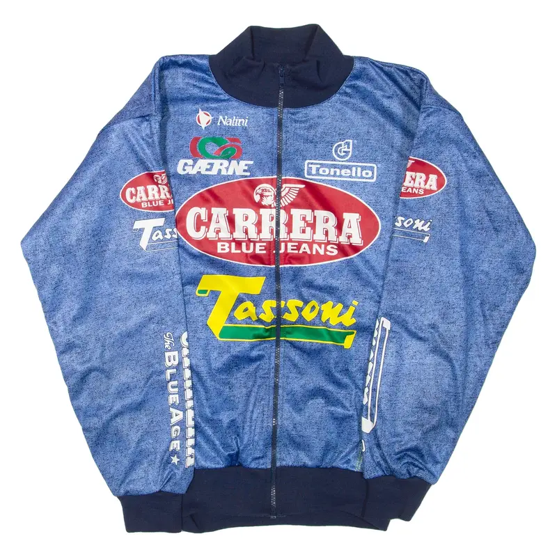 CARRERA Mens Track Jacket Blue Crazy Pattern M