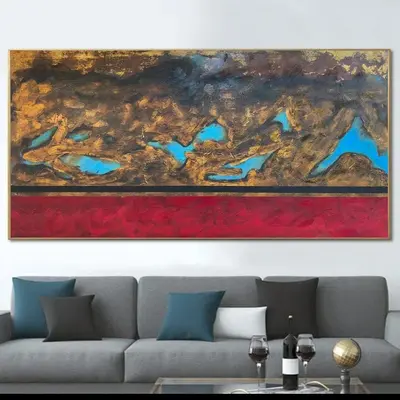Extra Large Abstract Colorful Paintings On Canvas Modern Aesthetic Decor Countryside Artwork Textured Oil Painting | LIFE COU...