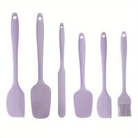 Silicone Spatula Set, 6 Counts/set Baking Tool Set, Heat Resistant Non Stick Cooking Tools for Baking & Mixing, Fully Wrapped...