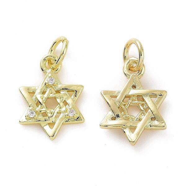 Brass Micro Pave Cubic Zirconia Pendants