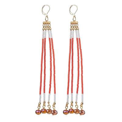 Glass Leverback Earrings