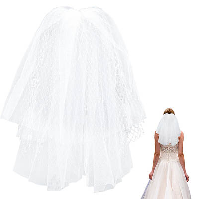 Long Mesh Tulle Bridal Veils with Combs