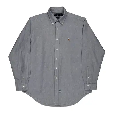 Ralph Lauren Shirt - Large Grey Cotton | Size: large