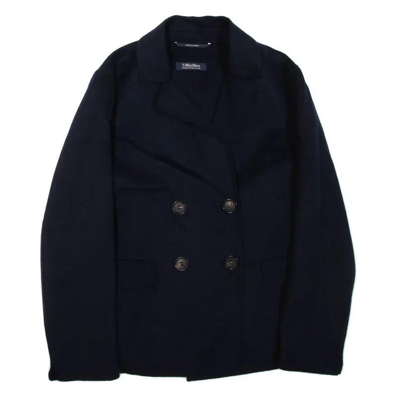 MAX MARA Womens Blazer Jacket Blue Wool M