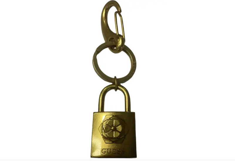 Guess, metal keychain, RW7423, antique gold