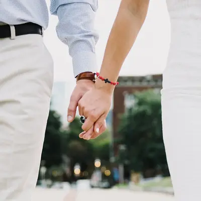 TTZZ Cross Beads Bracelet for Men & Women, 8MM Beaded Bracelets, Lava Rock Turquoise, Tiger Eye, Natural & Anxiety Stretch, E...