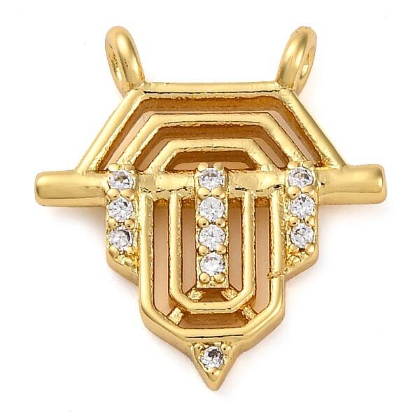 Brass Micro Pave Cubic Zirconia Pendants