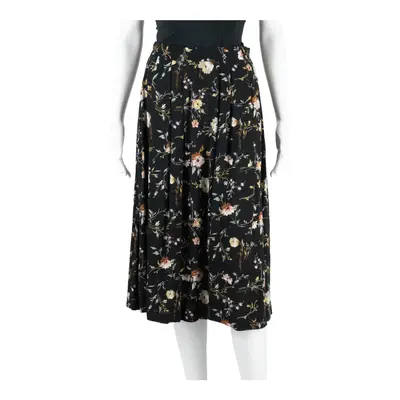 SAG HARBOR Knee Length Straight Skirt Black Floral Womens M