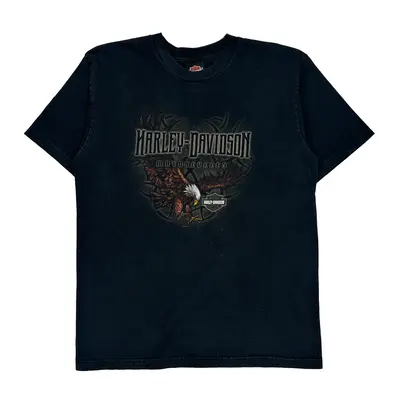 Orlando Harley Davidson Graphic T-Shirt - Large Black Cotton