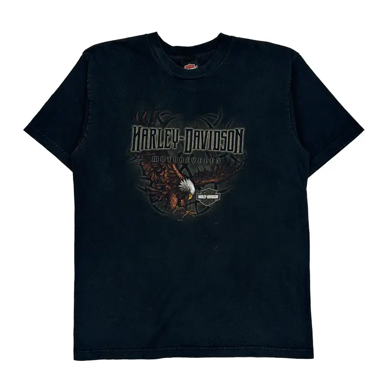 Orlando Harley Davidson Graphic T-Shirt - Large Black Cotton