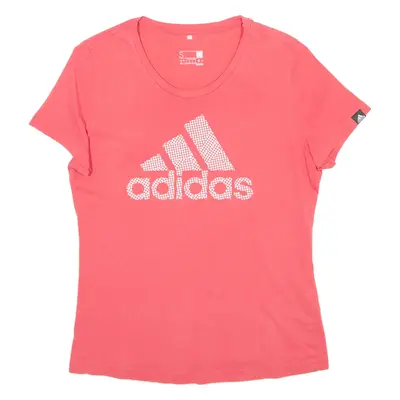 ADIDAS Womens T-Shirt Pink S