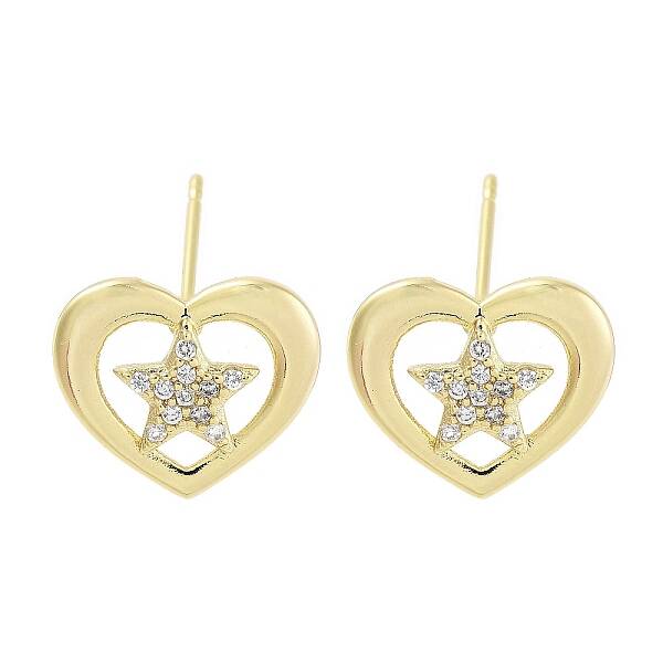 Brass Micro Pave Clear Cubic Zirconia Studs Earring for Women