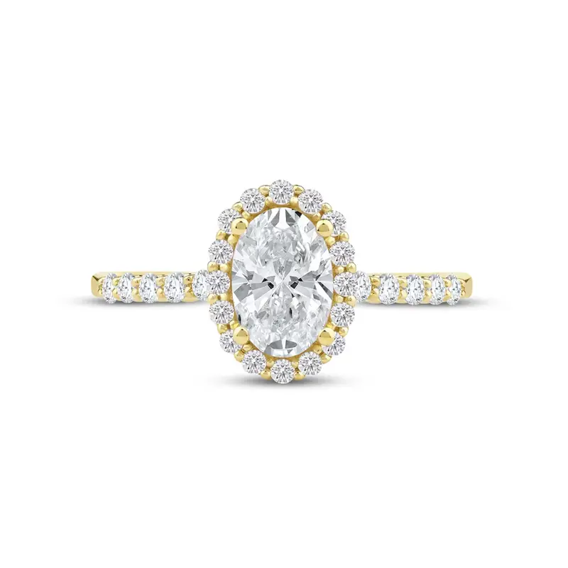 14K Gold 1.25 to 3.75 CT.T.W. Oval Lab Created Diamond Custom Engagement Ring D Color VVS1-VS1 Clarity 3EX IGI Certified