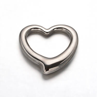 Tarnish Resistant 304 Stainless Steel Heart Linking Rings