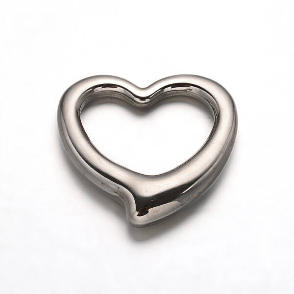 Tarnish Resistant 304 Stainless Steel Heart Linking Rings