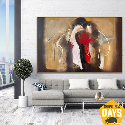 Original Colorful Wall Hanging Painting On Canvas Abstract Artwork Wall Art Decor for Home | NEW CLIMATE 25.6"x39.4"...