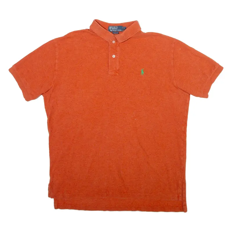 POLO RALPH LAUREN Mens Polo Shirt Orange L