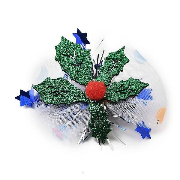 Christmas Theme Glitter Felt Fabric Alligator Hair Clip