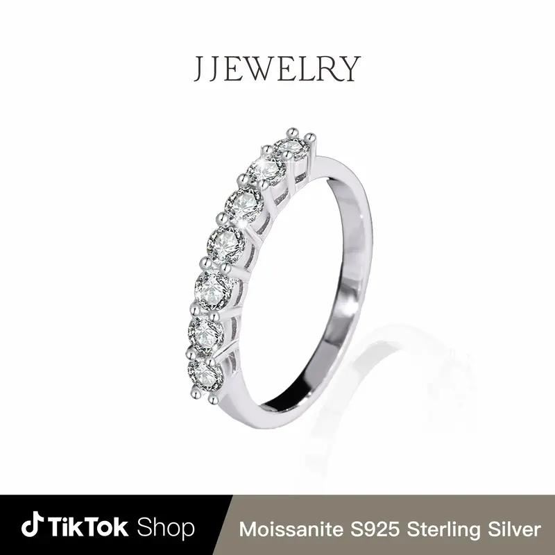 【RC100】Synthetic Moissanite Ring D Color VVS1 S925 Sterling Silver For Women Birthday Gift Engagement Wedding Anniversary...