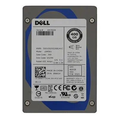 Dell 08NW1H | 400GB Single-Level Cell SAS 6Gb/s Hot-Pluggable 2.5-Inch Solid State Drive for PowerEdge Servers