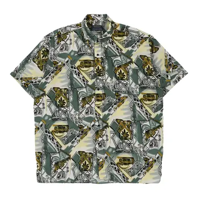 Mahata Patterned Shirt - 2XL Block Colour Viscose