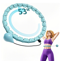 Infinity Weighted Hula Hoop for Adult,2 in 1 Smart Exercise Hoop for Women Abs Workout,24 Detachable Knots Gym Equipment Fitn...