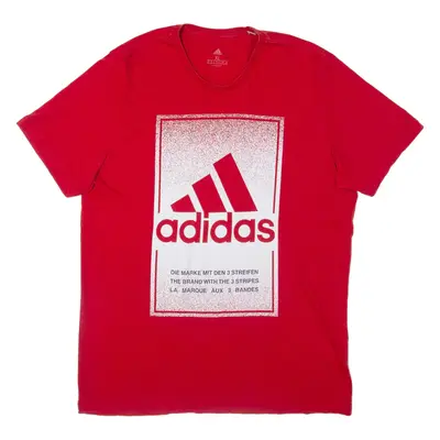 ADIDAS Mens T-Shirt Red XL