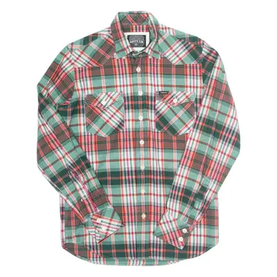 ROKKER Soft Touch Mens Shirt Green Plaid Long Sleeve M