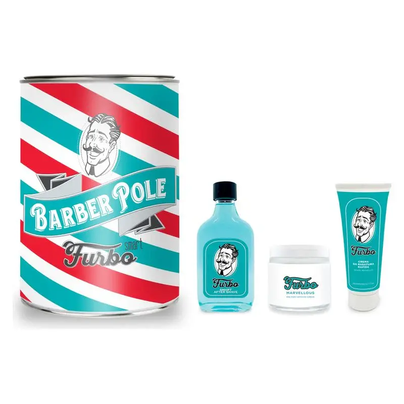 Furbo Barber Pole Smart Shaving Cream + Aftershave Lotion + Marvellous Cream 100ml Gift Set