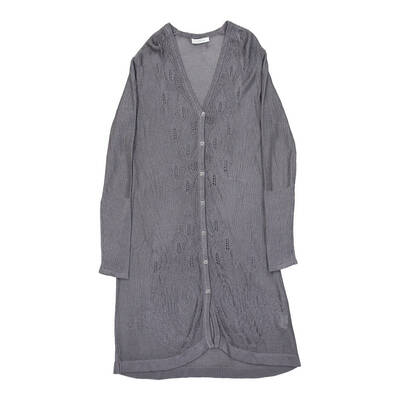 Versace Cardigan - Medium Grey Cotton | Size: medium
