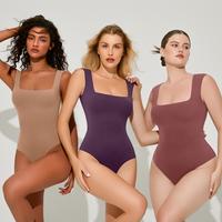 Avidlove Bodysuits for Women Square Neck Body Suit Double Lined Tank Top Bodysuit Soft