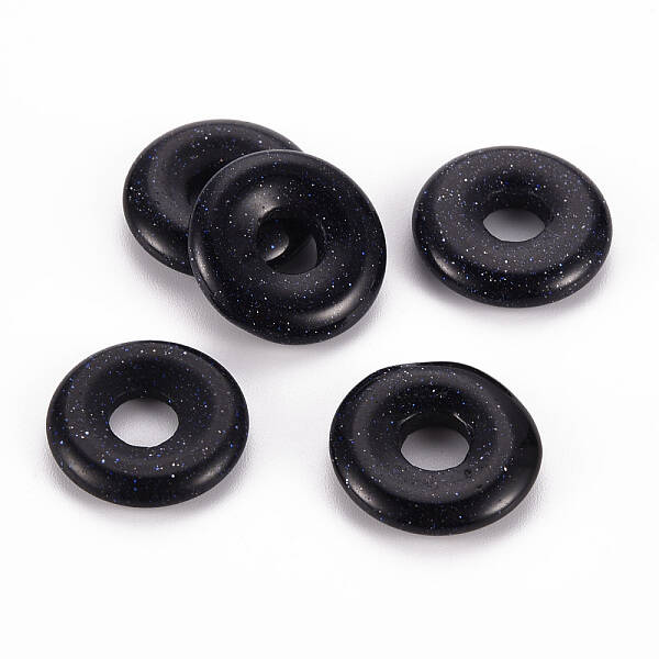 Synthetic Blue Goldstone Pendants