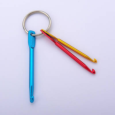 Aluminum Crochet Hooks Keychain