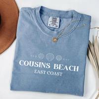 Comfort Colors Cousins Beach TShirt, Vintage Coastal T-Shirt, Beachy Graphic Tee Women Oversized T-Shirt, Summer Outfits